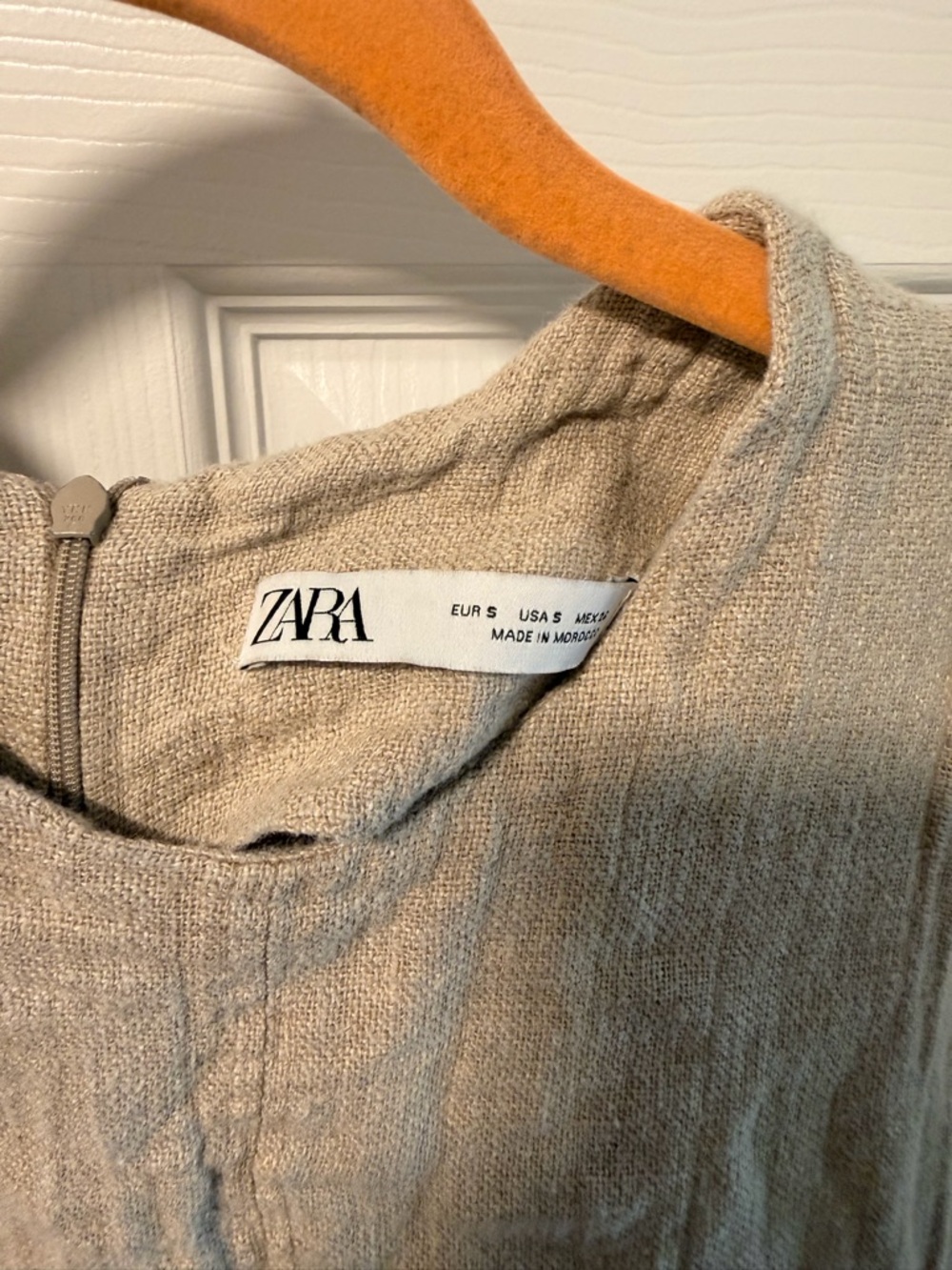 Zara Beige Textured Knit Top